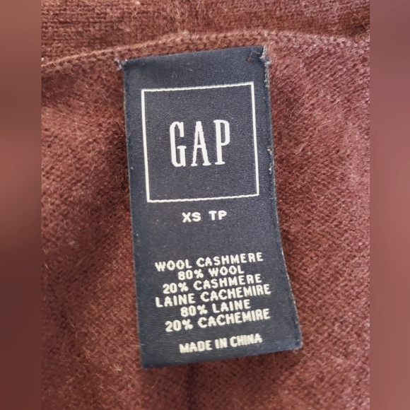 Burgundy Cashmere Blend Gap Cocoon Sweater - Picture 3 of 3